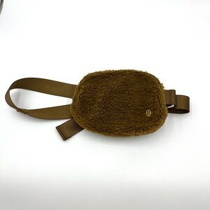Lululemon Athletica Tan Plush Crossbody Bag - Brown & Gold